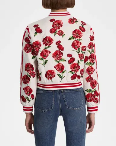 ALICE + OLIVIA Keri Embellished Varsity Jacket | Thumbnail 2 ALICE + OLIVIA Keri Embellished Varsity Jacket | Thumbnail 2