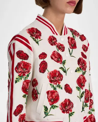 ALICE + OLIVIA Keri Embellished Varsity Jacket | Thumbnail 5 ALICE + OLIVIA Keri Embellished Varsity Jacket | Thumbnail 5