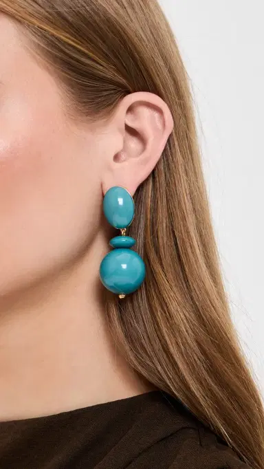Lele Sadoughi Aventura Drop Earrings Turquoise One Size | Thumbnail 3