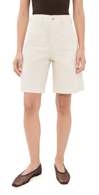 Veronica Beard Jean Carter Shorts Ecru 27 | Thumbnail 1