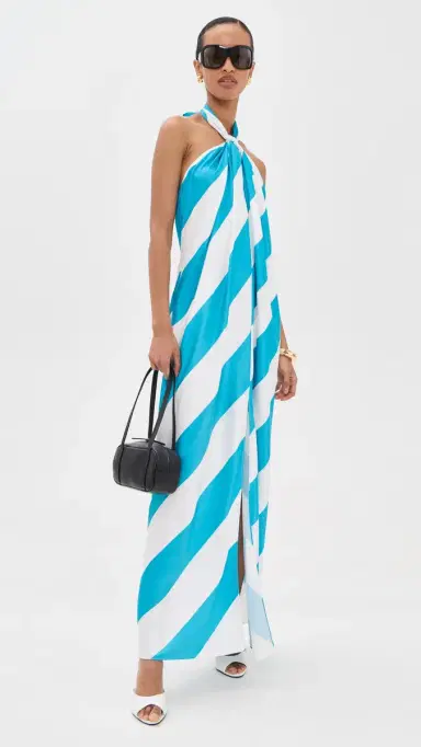 Ronny Kobo Chantell Dress Turquoise Ivory M | Thumbnail 5 Ronny Kobo Chantell Dress Turquoise Ivory M | Thumbnail 5