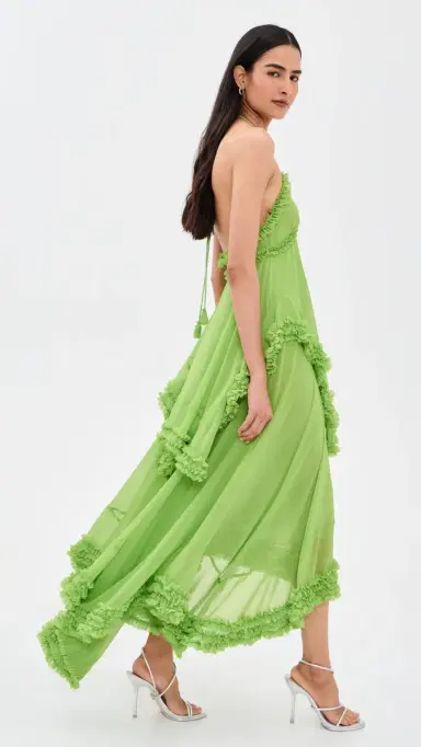 ALEXIS Midi Dress Laurel Green | Thumbnail 4