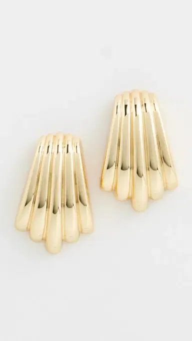 Luv AJ The Sundown Statement Stud Earrings Gold One Size | Thumbnail 2