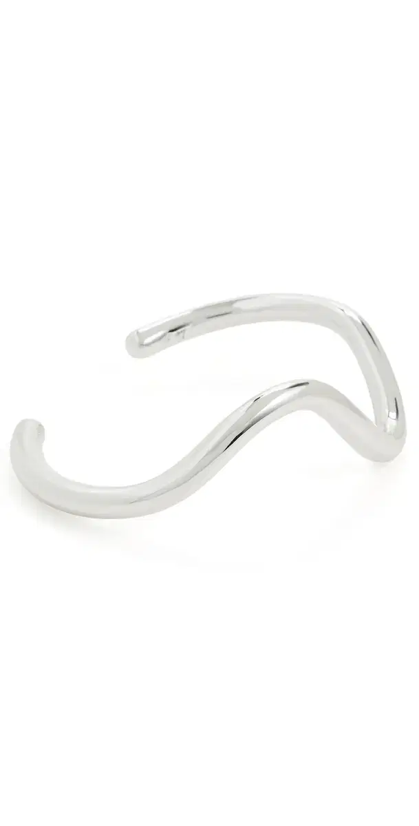 Madewell Sculptural Wiggle Cuff Warm Silver One Size