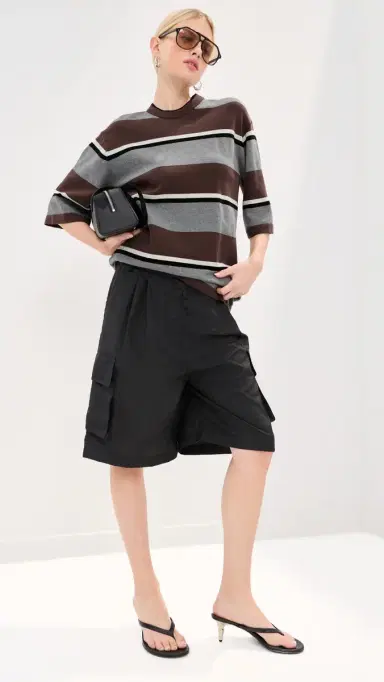 LE BOP ara Rugby Tee Dress Chocolate/Heather Grey | Thumbnail 5 LE BOP ara Rugby Tee Dress Chocolate/Heather Grey | Thumbnail 5