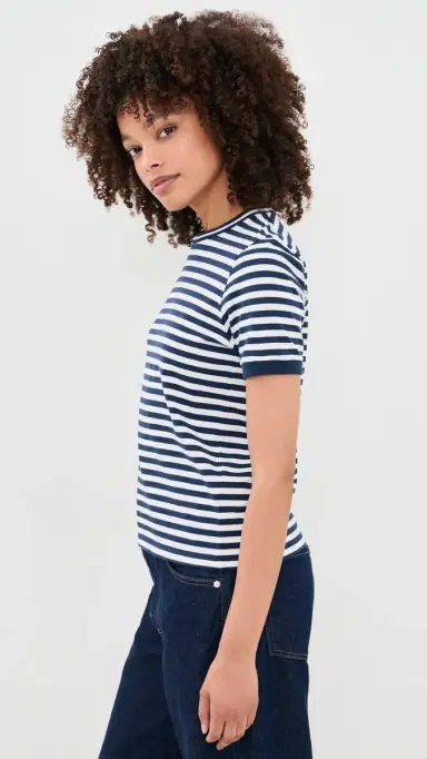Suzie Kondi Symi Crew Neck Tee Navy/ Stripe | Thumbnail 4 Suzie Kondi Symi Crew Neck Tee Navy/ Stripe | Thumbnail 4