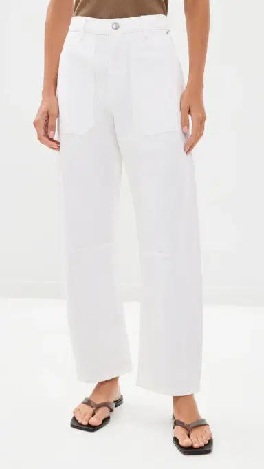 DL1961 Bilie High Rise Easy Barrel Pants White (DL Twill) 27 | Thumbnail 2