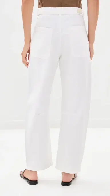 DL1961 Bilie High Rise Easy Barrel Pants White (DL Twill) 27 | Thumbnail 3