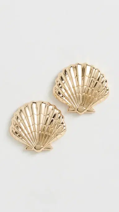 BaubleBar Marina Gold Seashell Earrings | Thumbnail 2