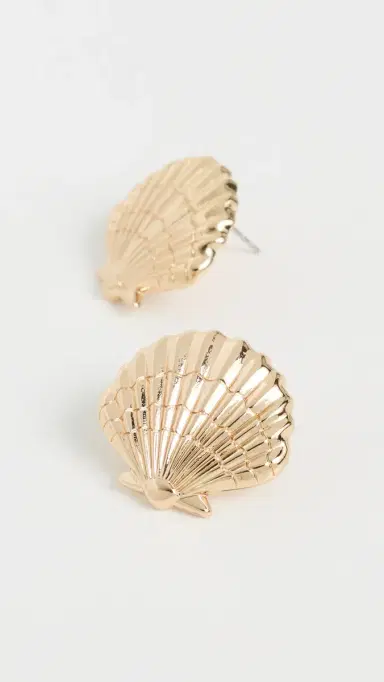 BaubleBar Marina Gold Seashell Earrings | Thumbnail 4