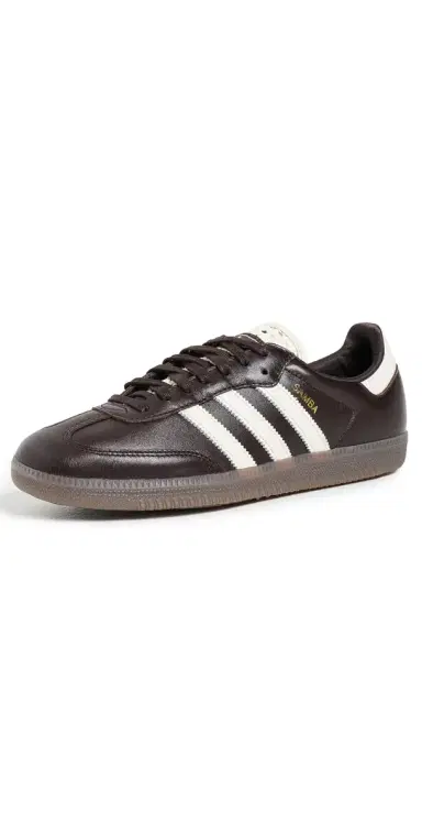 Adidas Samba OG Sneakers Aurora Coffee/Off Wh/Gold Met 6 | Thumbnail 1 Adidas Samba OG Sneakers Aurora Coffee/Off Wh/Gold Met 6 | Thumbnail 1
