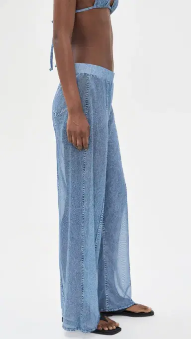 rag & bone Miramar Mesh Wide eg Coverup Pants Minetta | Thumbnail 4