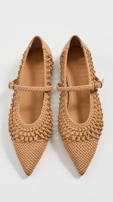 Ulla Johnson Gracie Hand Knotted Ballet Flats Miele | Thumbnail 5