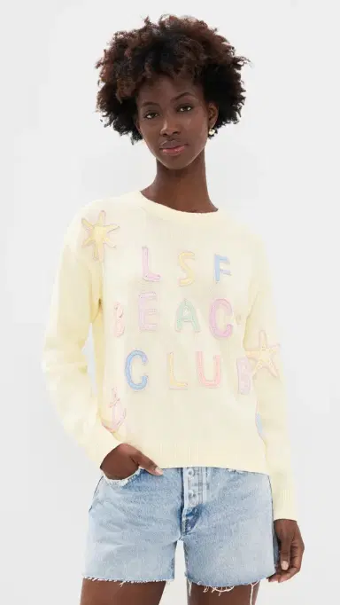 LoveShackFancy Kora Nautical Pullover Marine Dusk M | Thumbnail 2