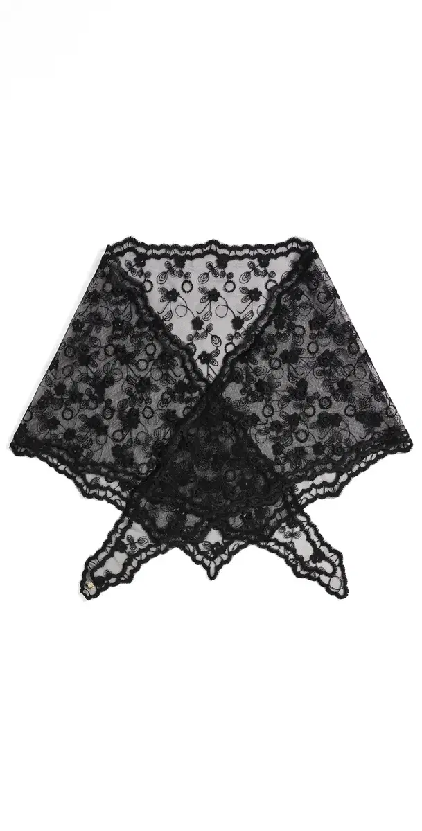 Audrey Lace Scarf Jet Floral One Size