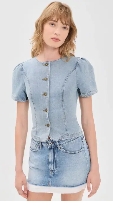 LIONESS Femme Blouse ight Denim | Thumbnail 2