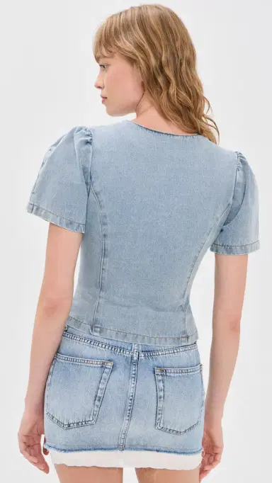 LIONESS Femme Blouse ight Denim | Thumbnail 3
