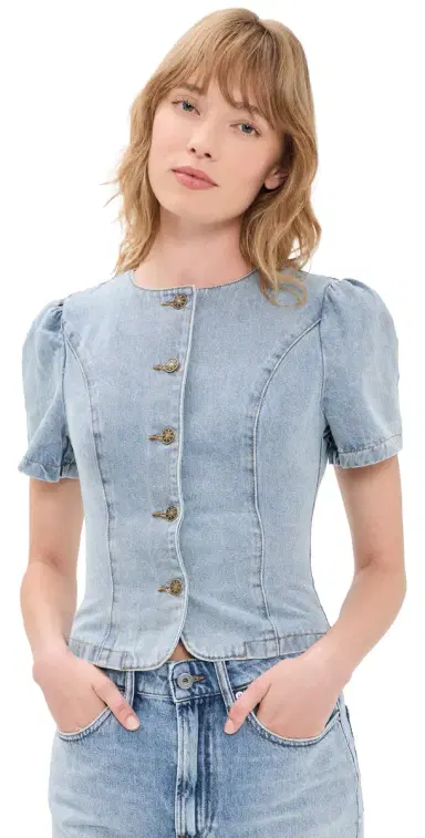 LIONESS Femme Blouse ight Denim | Thumbnail 1