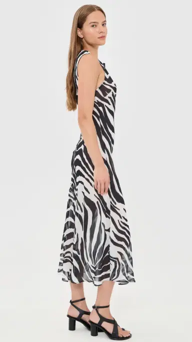 VRG GRL Francesca Sheer Maxi Dress Zebra | Thumbnail 4 VRG GRL Francesca Sheer Maxi Dress Zebra | Thumbnail 4