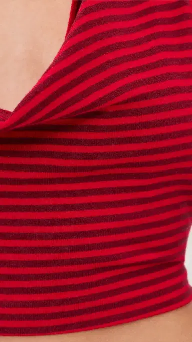 Frankies Bikinis Briar Cloud Knit Halter Top Spring Stripe S | Thumbnail 6 Frankies Bikinis Briar Cloud Knit Halter Top Spring Stripe S | Thumbnail 6