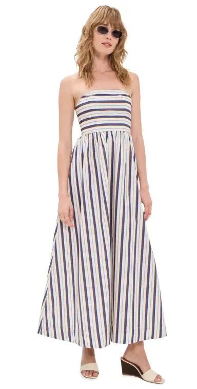 VRG GRL Sylvie Midi Dress Stripe | Thumbnail 1 VRG GRL Sylvie Midi Dress Stripe | Thumbnail 1