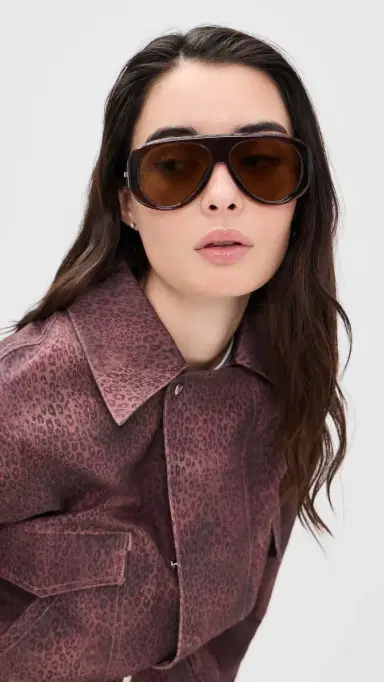 Le Specs Dream Boat Sunglasses Cocoa One Size | Thumbnail 3