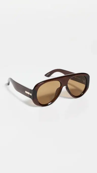 Le Specs Dream Boat Sunglasses Cocoa One Size | Thumbnail 4