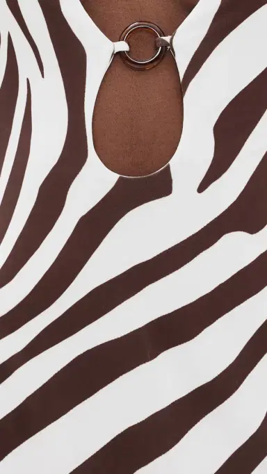 Seven Wonders Eternity Sleeved Mini Dress Zebra Chocolate | Thumbnail 6