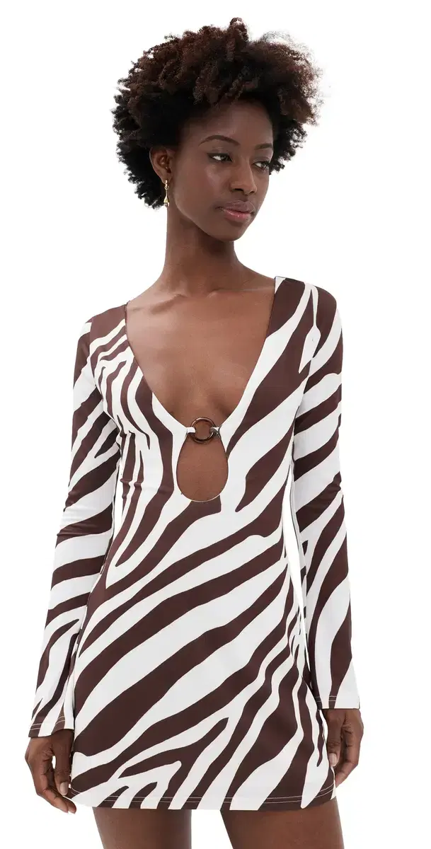 Eternity Sleeved ini Dress Zebra Chocolate
