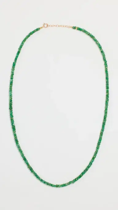 JIA JIA May Emerald Beaded Necklace Emerald One Size | Thumbnail 2