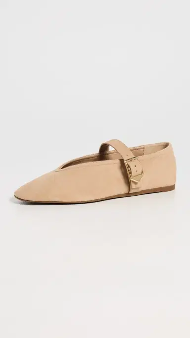 Schutz Vick Buckle Flats Light Wood | Thumbnail 2