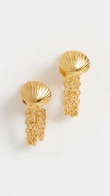 Madewell Demi Fine Shell Front Back Earrings 14K | Thumbnail 2