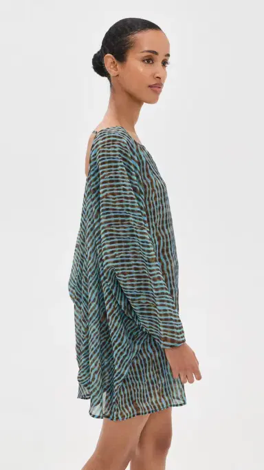 Staud Nour Mini Coverup Dress Tidal Shell M/L | Thumbnail 4