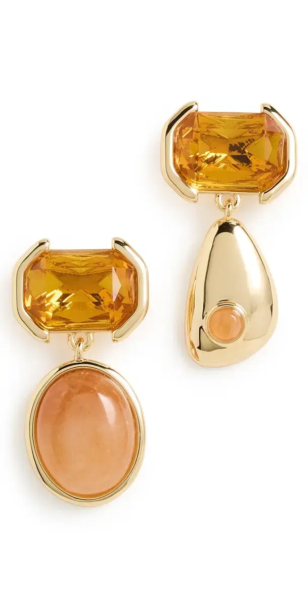Mignonne Gavigan Clara Drop Earrings Orange Gold One Size