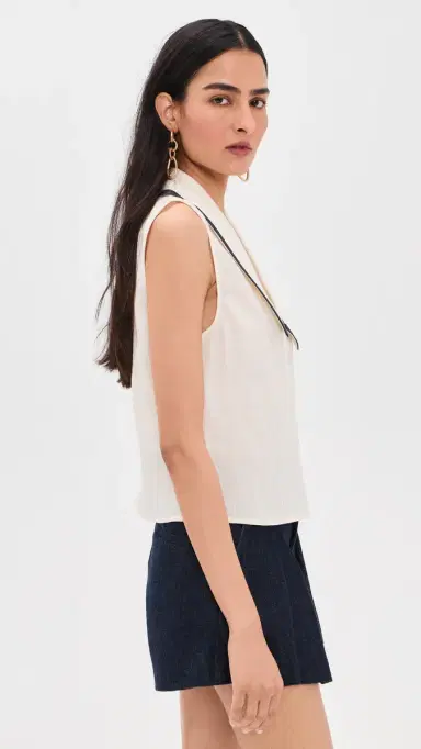 Frame The Cabana Linen Top Cream Multi S | Thumbnail 4 Frame The Cabana Linen Top Cream Multi S | Thumbnail 4