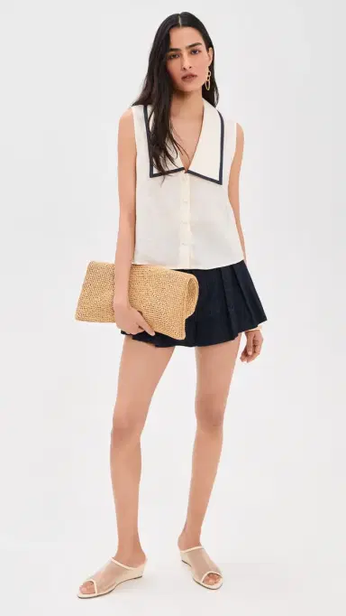 Frame The Cabana Linen Top Cream Multi S | Thumbnail 5 Frame The Cabana Linen Top Cream Multi S | Thumbnail 5