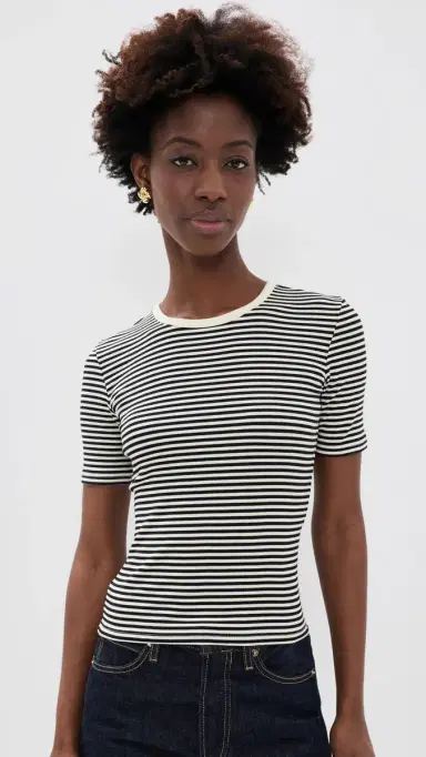 Frame The Fine Rib Crew Tee Cream ulti | Thumbnail 2