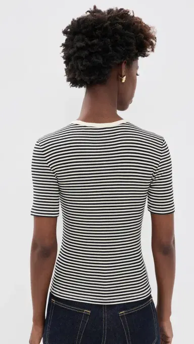 Frame The Fine Rib Crew Tee Cream ulti | Thumbnail 3