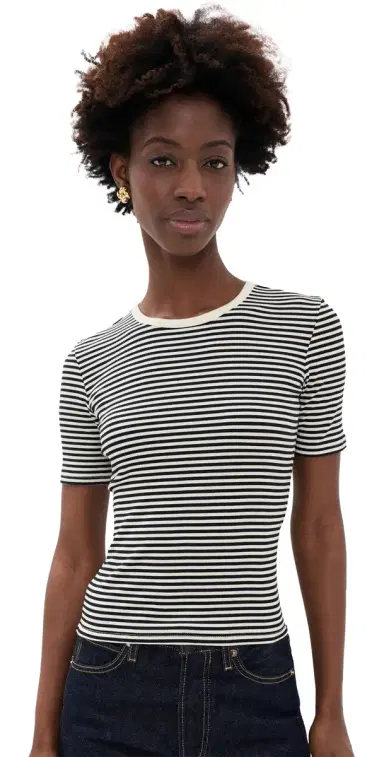 Frame The Fine Rib Crew Tee Cream ulti | Thumbnail 1