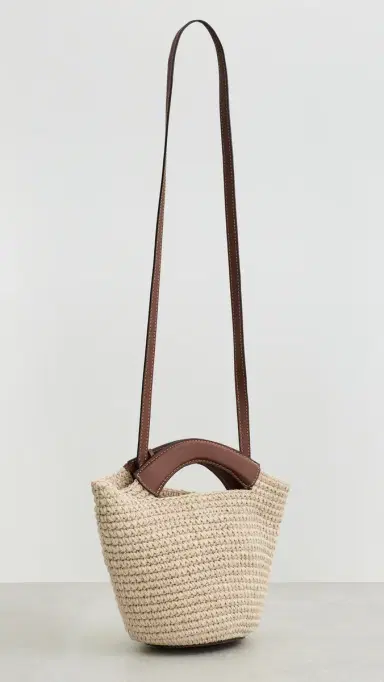 Hunting Season The Small Woven Shopper Tote Natural/Cognac | Thumbnail 4