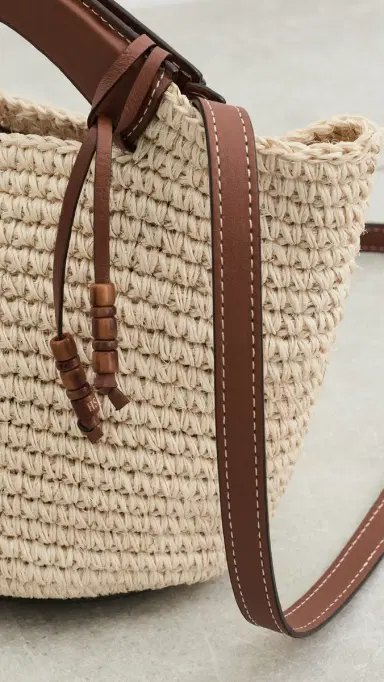 Hunting Season The Small Woven Shopper Tote Natural/Cognac | Thumbnail 5
