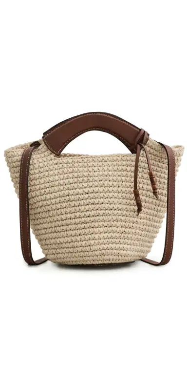Hunting Season The Small Woven Shopper Tote Natural/Cognac | Thumbnail 1