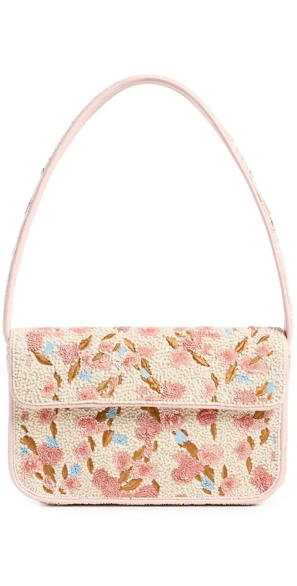 STAUD Tommy Beaded Shoulder Bag Spring Day One Size