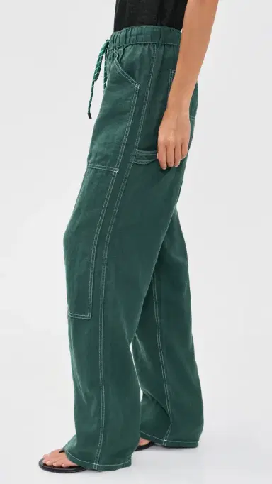 rag & bone Atlas inen Pants Forest | Thumbnail 4