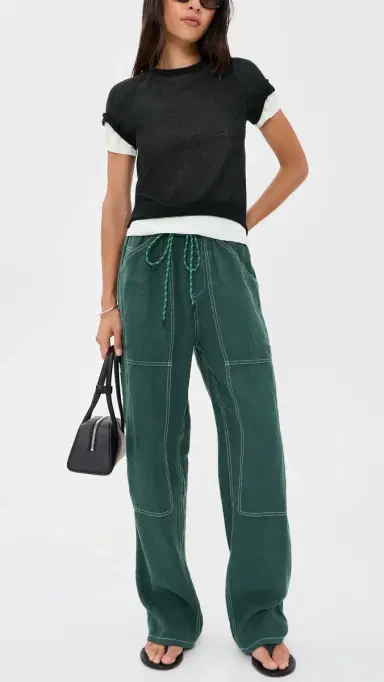 rag & bone Atlas inen Pants Forest | Thumbnail 5