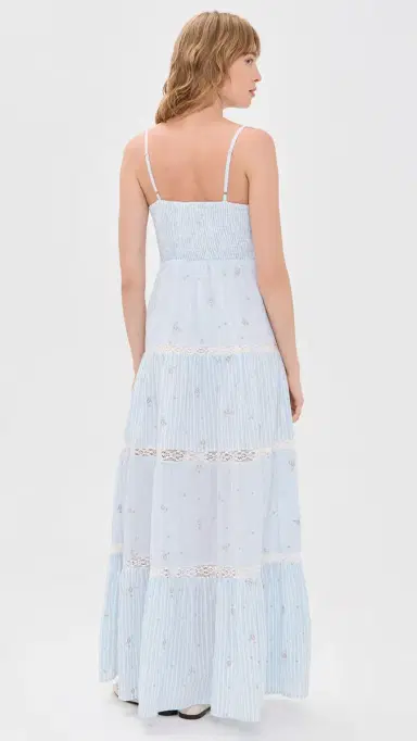 LoveShackFancy Story Dress Sky Mist 6 | Thumbnail 3 LoveShackFancy Story Dress Sky Mist 6 | Thumbnail 3