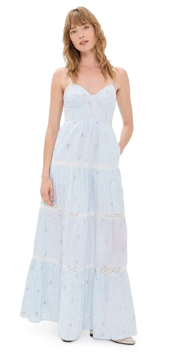 LoveShackFancy Story Dress SKY MIST