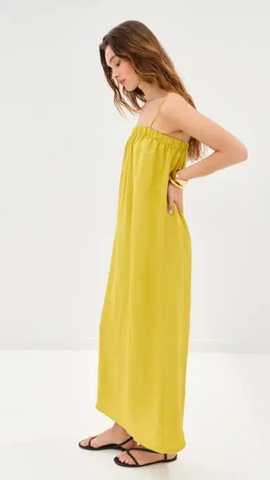 LE BOP Camille Maxi Dress Warm Olive | Thumbnail 4