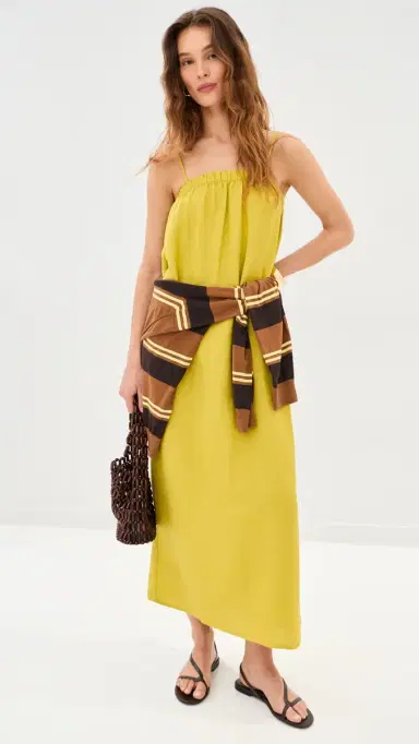 LE BOP Camille Maxi Dress Warm Olive | Thumbnail 5
