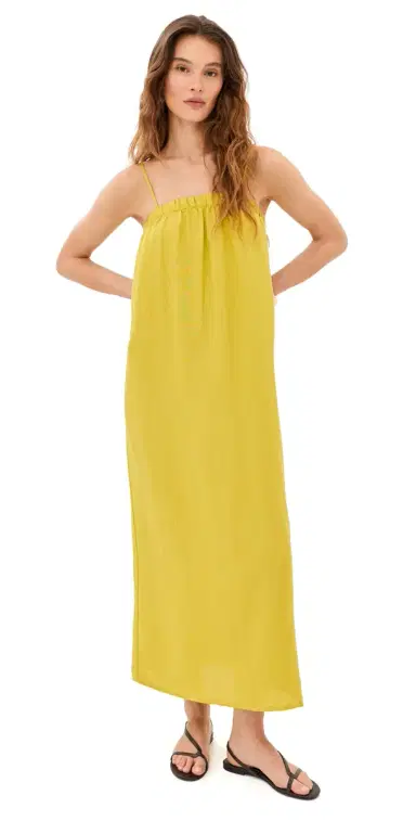 LE BOP Camille Maxi Dress Warm Olive | Thumbnail 1